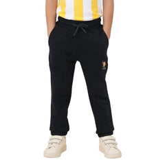 USPA Kids Boys Mid Rise Solid Joggers (UKTRK0381_Navy_6-7 Years)