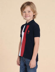 USPA Kids Boys Numeric Embroidered Regular Fit Polo Shirt