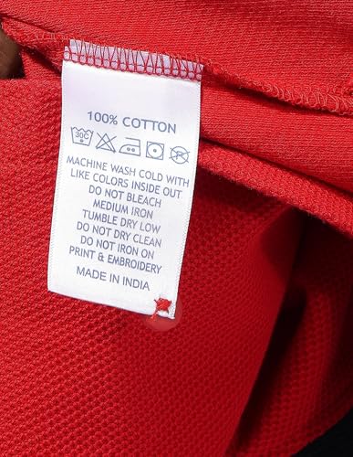 USPA Kids Boys Colour Block Regular Fit Polo Shirt (UKTSH2305_Red_10-11Y)