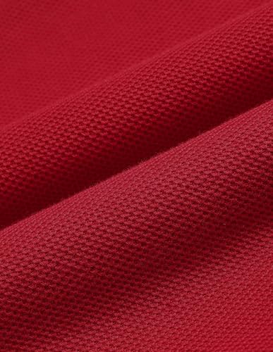 USPA Kids Boys Colour Block Regular Fit Polo Shirt (UKTSH2305_Red_10-11Y)