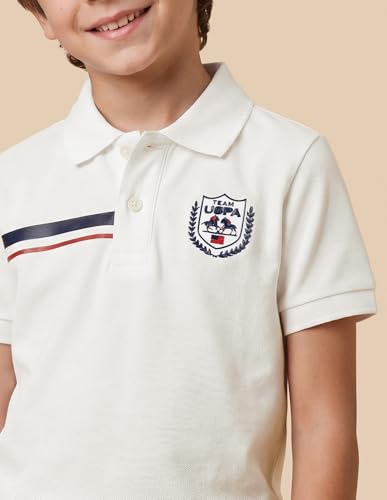 USPA Kids Boys Solid Regular Fit Polo Shirt (UKTSH2319_White_2-3 Y)