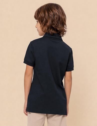 USPA Kids Boys Brand Embossed Regular Fit Polo Shirt (UKTSH2372_Teal_2-3 Y)