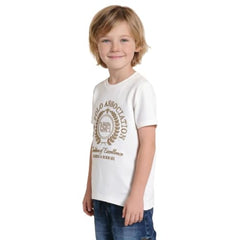 USPA Kids Boys Graphic Brand Embroidered Regular Fit T-Shirt (UKTSH2484_White_2-3 Y)