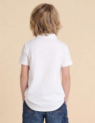 USPA Kids Boys Graphic Brand Embroidered Regular Fit T-Shirt (UKTSH2484_White_2-3 Y)