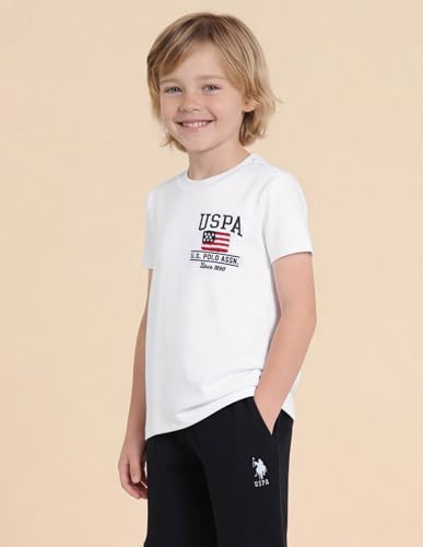 USPA Kids Boys Brand Embroidered Regular Fit T-Shirt