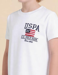 USPA Kids Boys Brand Embroidered Regular Fit T-Shirt