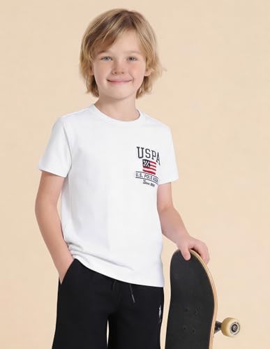 USPA Kids Boys Brand Embroidered Regular Fit T-Shirt