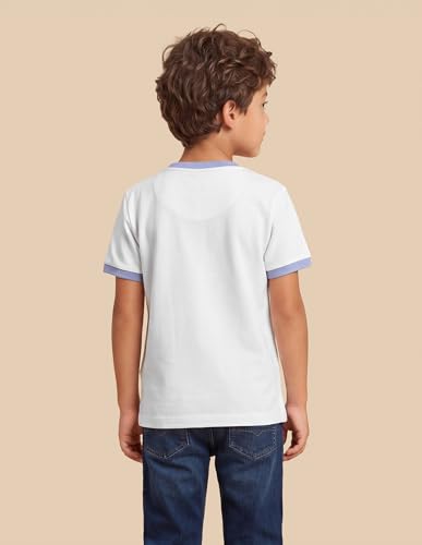 U.S. Polo Assn. Kids White Graphic Print Regular Fit Boys T-Shirt