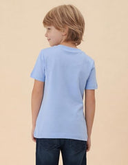 USPA Kids Boys Graphic Brand Printed Regular Fit T-Shirt (UKTSH2654_Blue_6-7 Y)