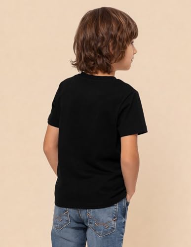 USPA Kids Boys Graphic Printed Regular Fit T-Shirt (UKTSH2668_Black_2-3 Y)