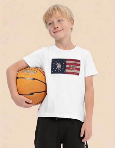 USPA Kids Boys Brand Applique Regular Fit T-Shirt
