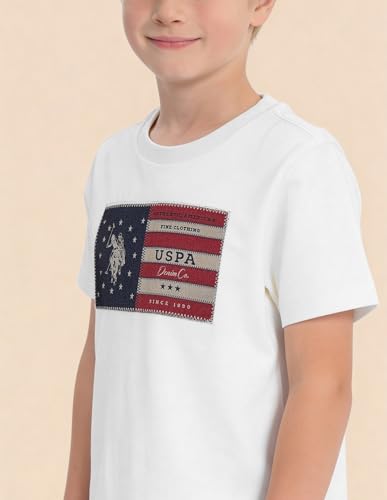 USPA Kids Boys Brand Applique Regular Fit T-Shirt