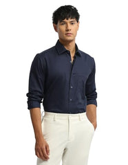 Arrow Men's Manhattan Slim Fit Textured Iconics Shirt