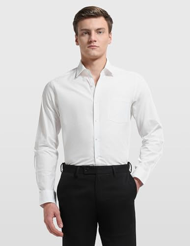 Arrow men's slim fit textured formal shirt with a classic collar, light blue color, and button-down front.