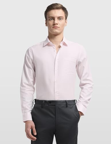 Arrow Men's Dobby Originals formal shirt, long sleeve button-up in a classic design, displayed on a hanger.