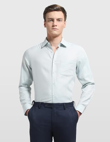 Arrow Men's Liberty Classic Fit textured ceremony shirt, white formal shirt with a subtle pattern, long sleeves and button front.