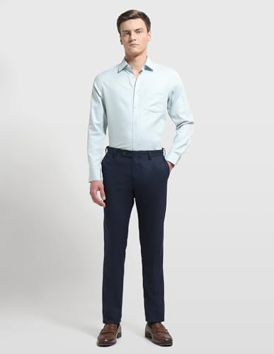 Arrow Men's Liberty Classic Fit textured formal shirt with a pointed collar and long sleeves, ideal for ceremonies and special occasions.