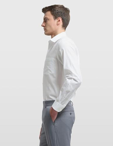Arrow Men's Liberty Classic Fit Textured Iconic White Shirt
