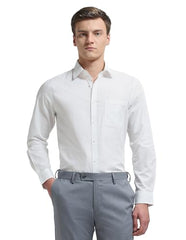 Arrow Men's Liberty Classic Fit Textured Iconic White Shirt