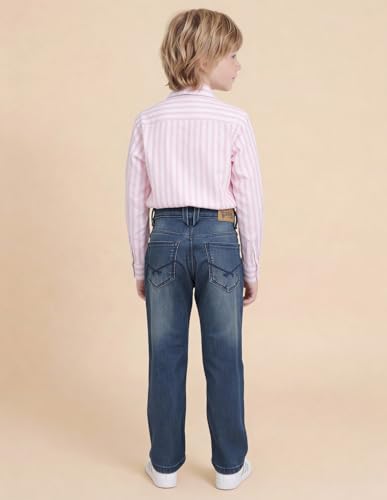 U.S. Polo Boys jeans in blue, casual denim pants for kids, featuring classic fit and sturdy fabric.