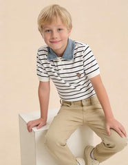 USPA Kids Boys Slim Fit Mid Rise Jeans (UKJEN833_Khaki_9-10 Years)