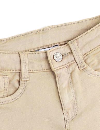 USPA Kids Boys Slim Fit Mid Rise Jeans (UKJEN833_Khaki_9-10 Years)