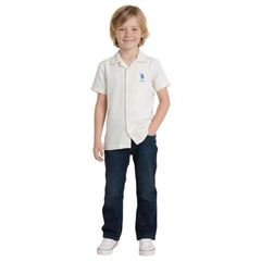 USPA Kids Boys Textured Graphic Brand Appliqued Shirt (UKSHT1833_White_3-4 Years)