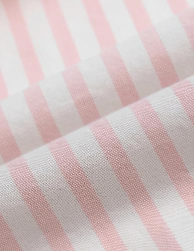 USPA Kids Boys Vertical Striped Oxford Shirt (UKSHT1981_Pink_13-14Y) - Goyalsons ShopMax