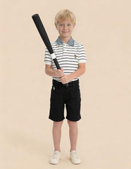 USPA Kids Boys Regular Fit Solid Shorts (UKSRT0575_Black_2-3 Years)