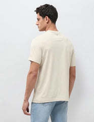 U.S. Polo Assn. Denim Co. Men's Graphic Brand Printed Slim Fit T-Shirt (UDTSH4021_Beige_L)