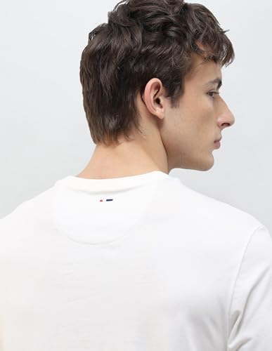 U.S. Polo Assn. Denim Co. Men's Graphic Brand Printed Slim Fit T-Shirt (UDTSH4024_Ivory_S)
