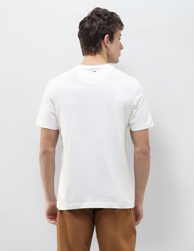 U.S. Polo Assn. Denim Co. Men's Graphic Brand Printed Slim Fit T-Shirt (UDTSH4024_Ivory_S)
