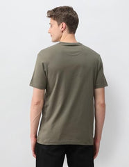 U.S. Polo Assn. Denim Co. Men's Graphic Brand Printed Slim Fit T-Shirt (UDTSH4075_Olive_L)