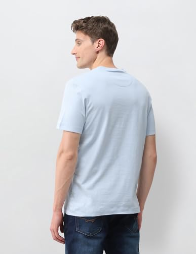 U.S. Polo Assn. Denim Co. Men's Graphic Brand Printed Slim Fit T-Shirt (UDTSH4077_Blue_L)