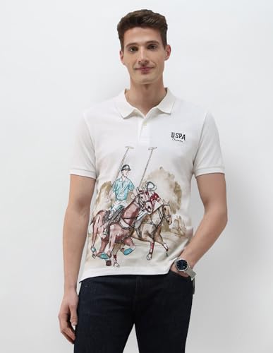 U.S. Polo Assn. Denim Co. Men's Brand Printed Summer House Polo Shirt