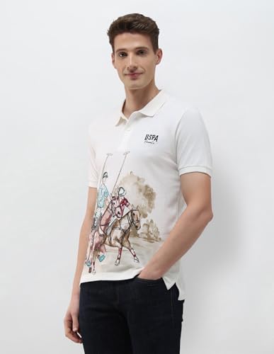 U.S. Polo Assn. Denim Co. Men's Brand Printed Summer House Polo Shirt