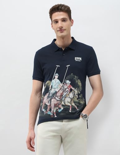 U.S. Polo Assn. Denim Co. Men's Brand Printed Summer House Polo Shirt
