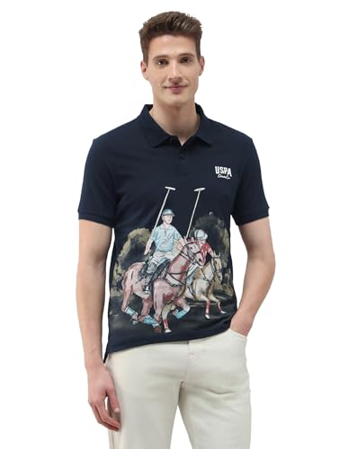 U.S. Polo Assn. Denim Co. Men's Brand Printed Summer House Polo Shirt