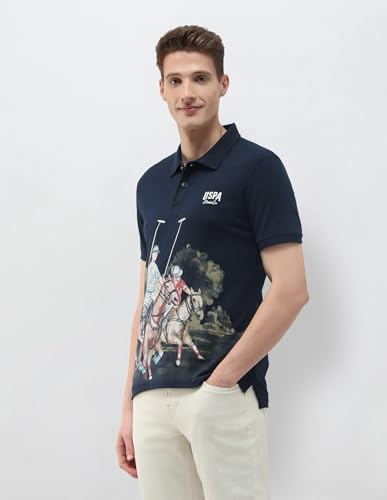 U.S. Polo Assn. Denim Co. Men's Brand Printed Summer House Polo Shirt