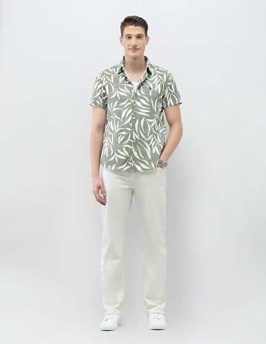U.S. Polo Assn. Denim Co. Men's Tropical Printed Motel On The Coast Shirt