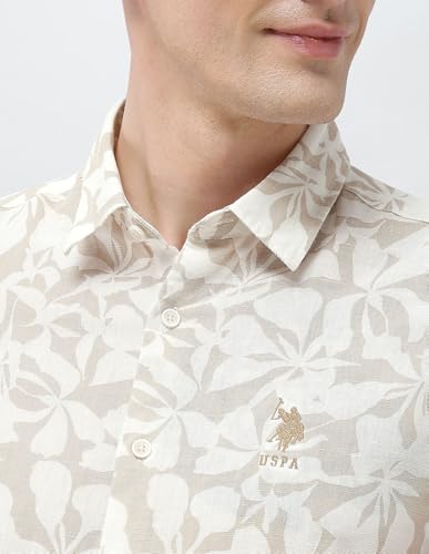 U.S. Polo Assn. Denim Co. Men's Floral Printed Motel On The Coast Shirt