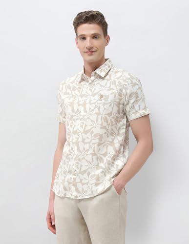 U.S. Polo Assn. Denim Co. Men's Floral Printed Motel On The Coast Shirt