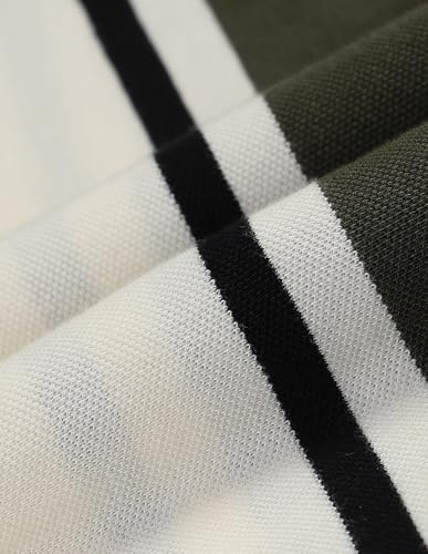 U.S.Polo Association men's vertical striped colorblocked Sotogrande polo shirt, long sleeve, classic fit, stylish casual wear.