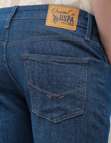 U.S. Polo Assn. Denim Co. Men's Mid Rise Harold Slim Straight Fit Jeans