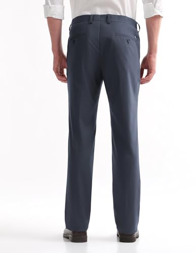 Arrow Men's Solid Regular Fit Trousers