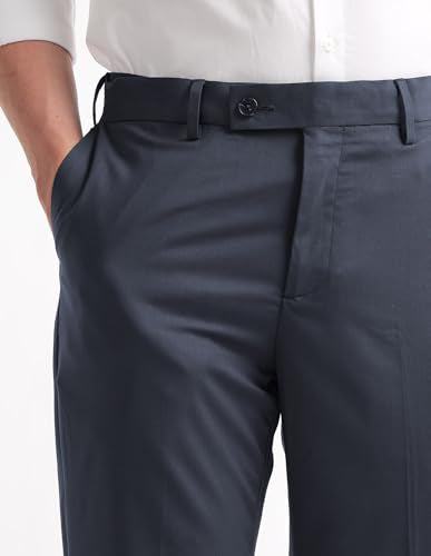 Arrow Men's Solid Regular Fit Trousers