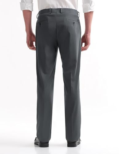 Arrow Men's Solid Regular Fit Trousers