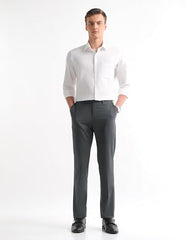 Arrow Men's Solid Regular Fit Trousers