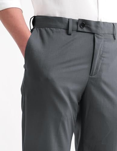 Arrow Men's Solid Regular Fit Trousers