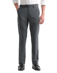 Arrow Men's Solid Regular Fit Trousers